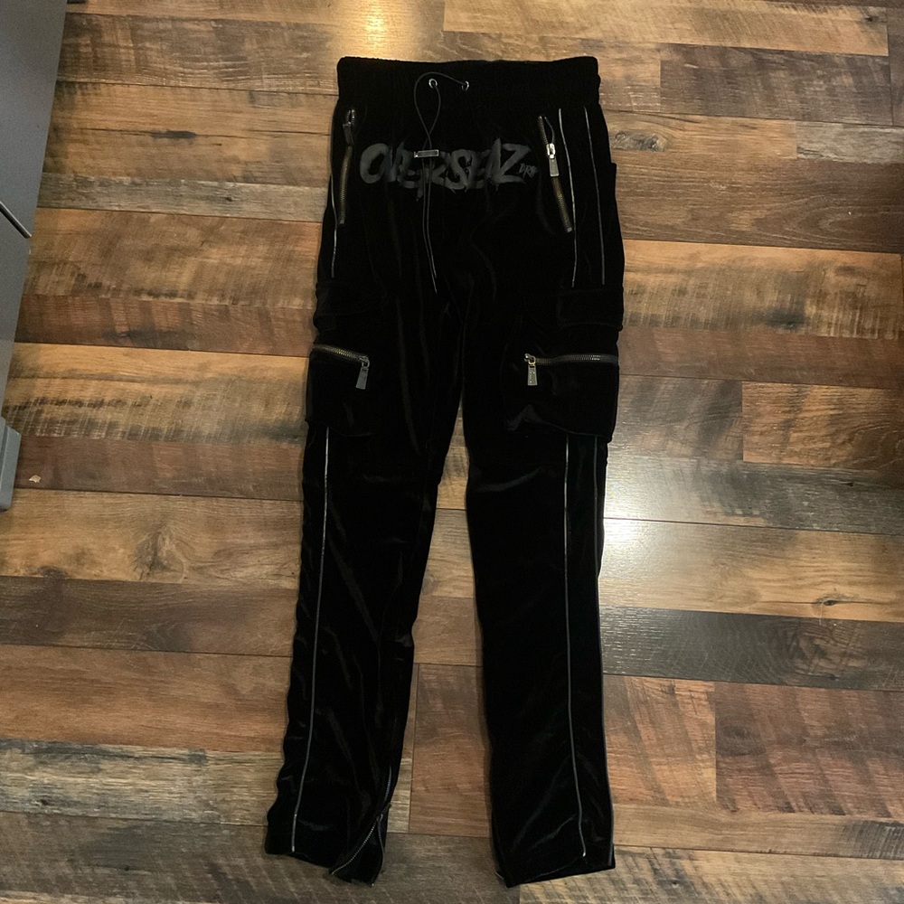 GUAPI Black Velvet Overseaz Pants 32 Streetwear